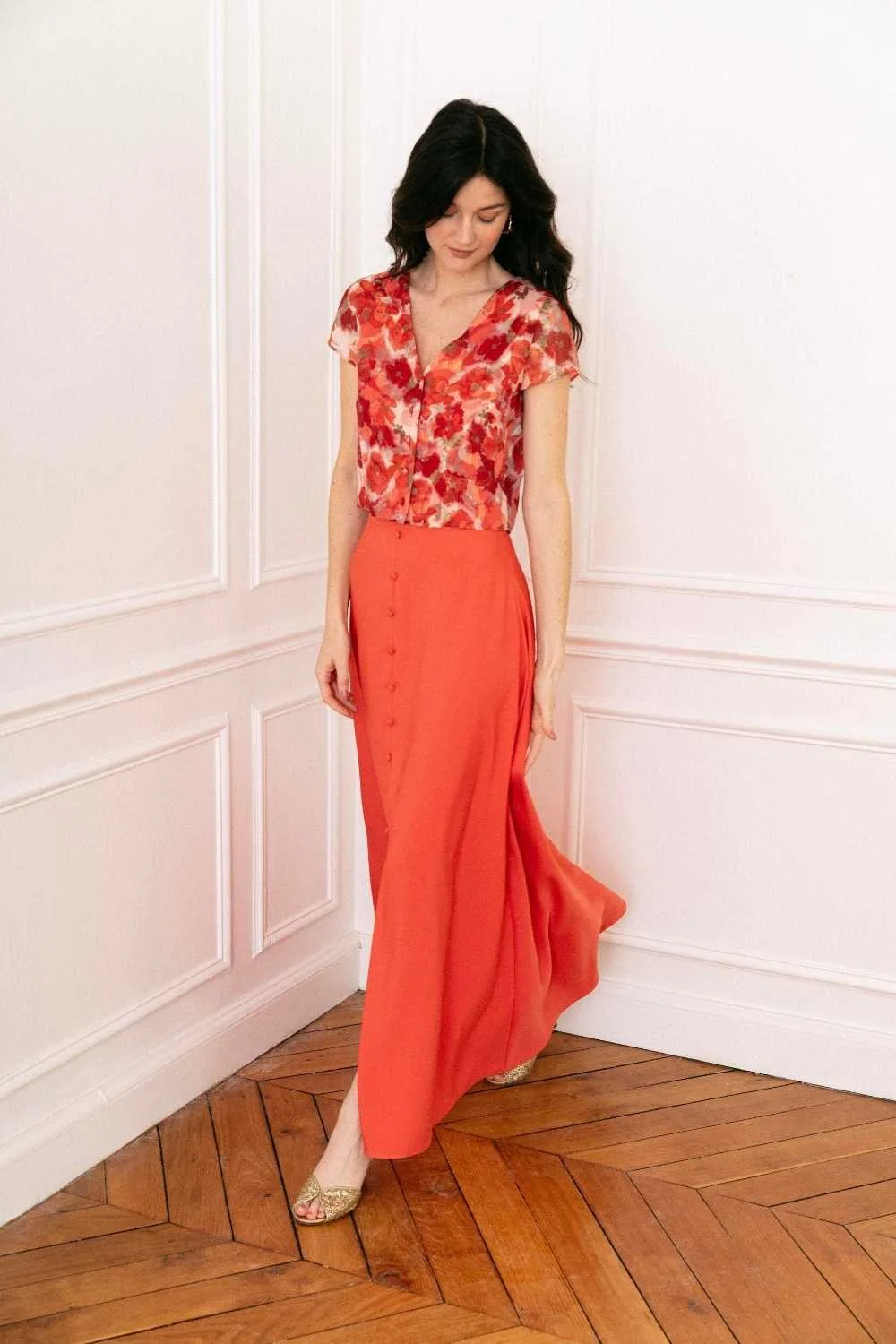 Haut Paulette print Azalée - Image 6