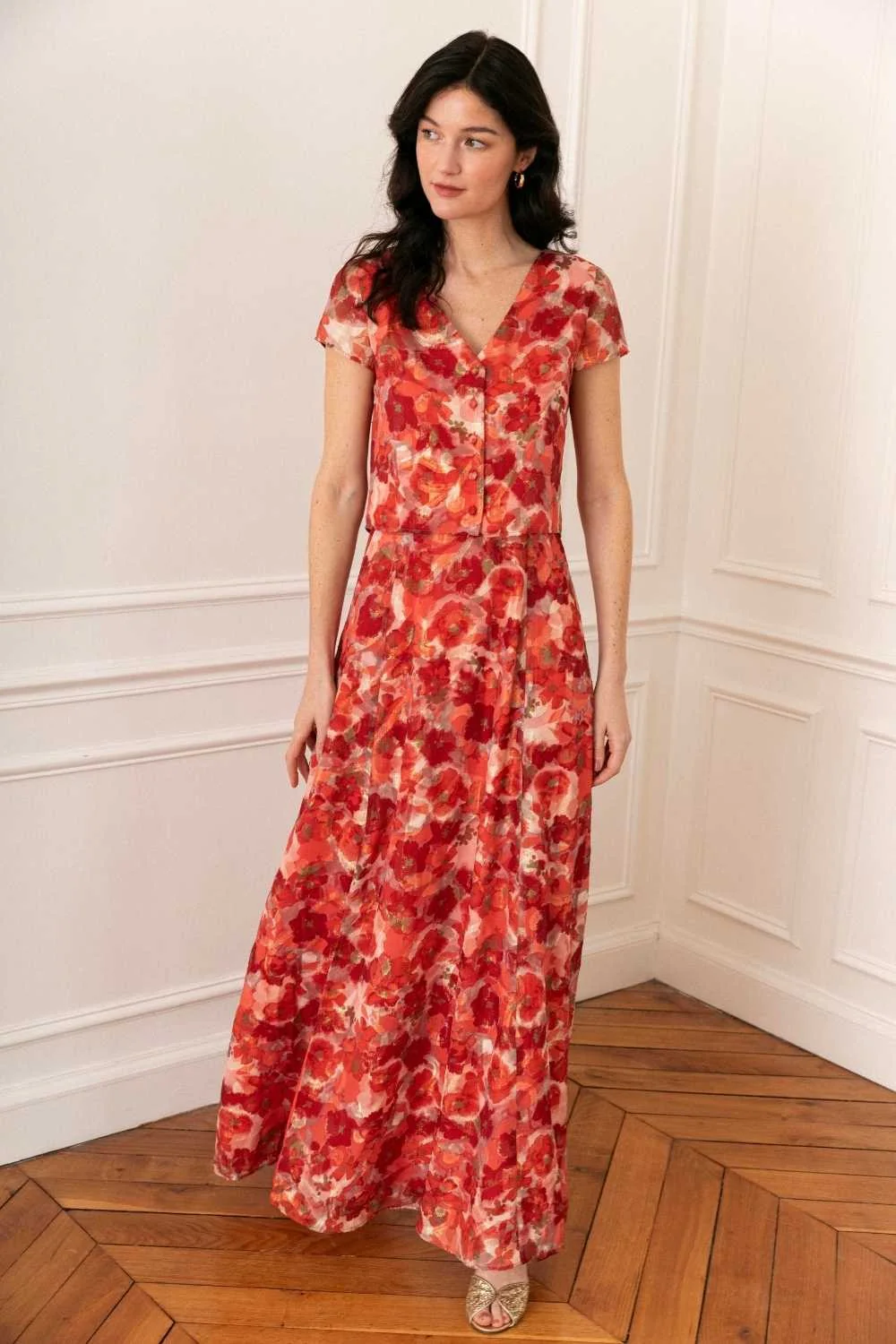 Haut Paulette print Azalée - Image 7