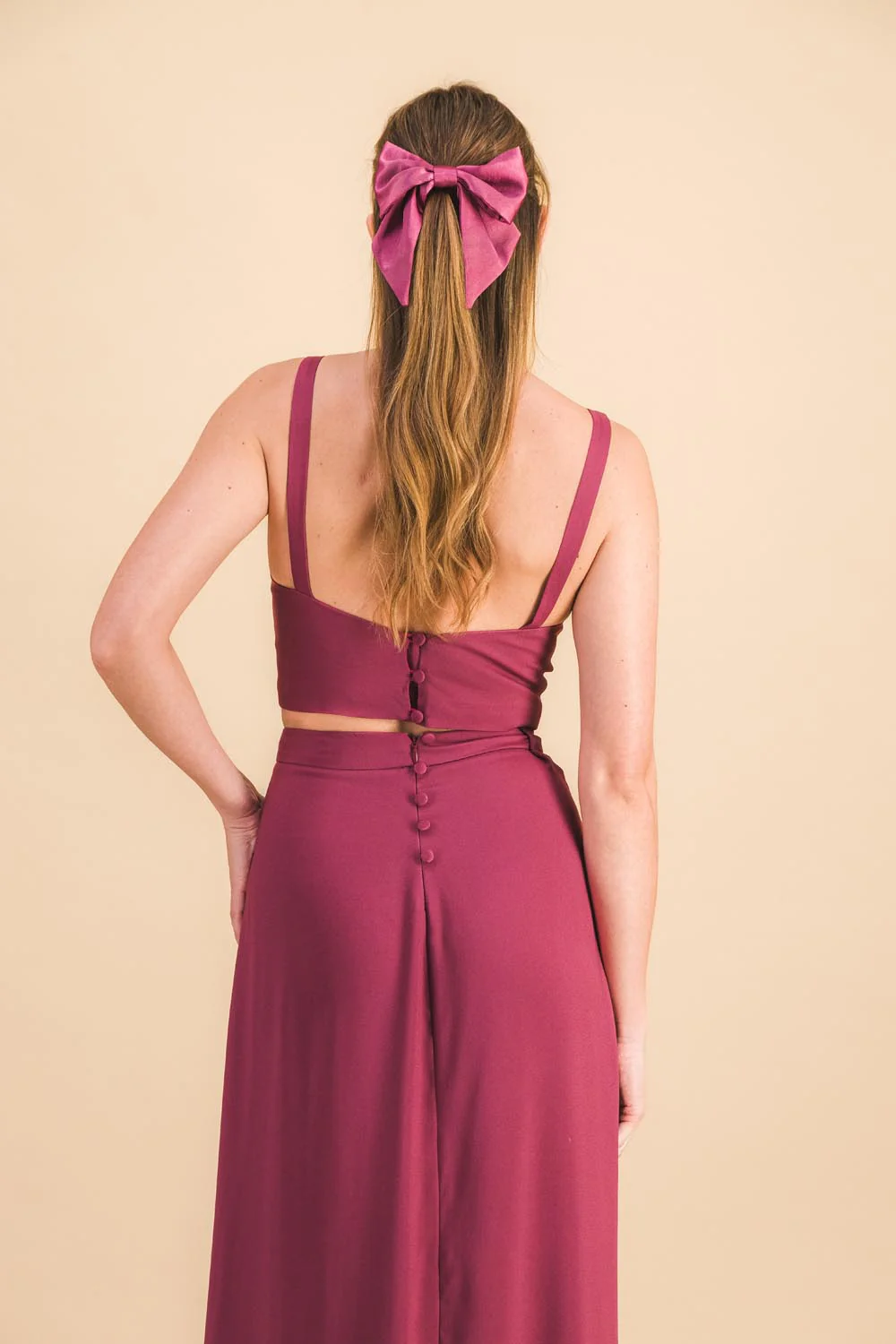 Petit noeud satin purple - Image 3